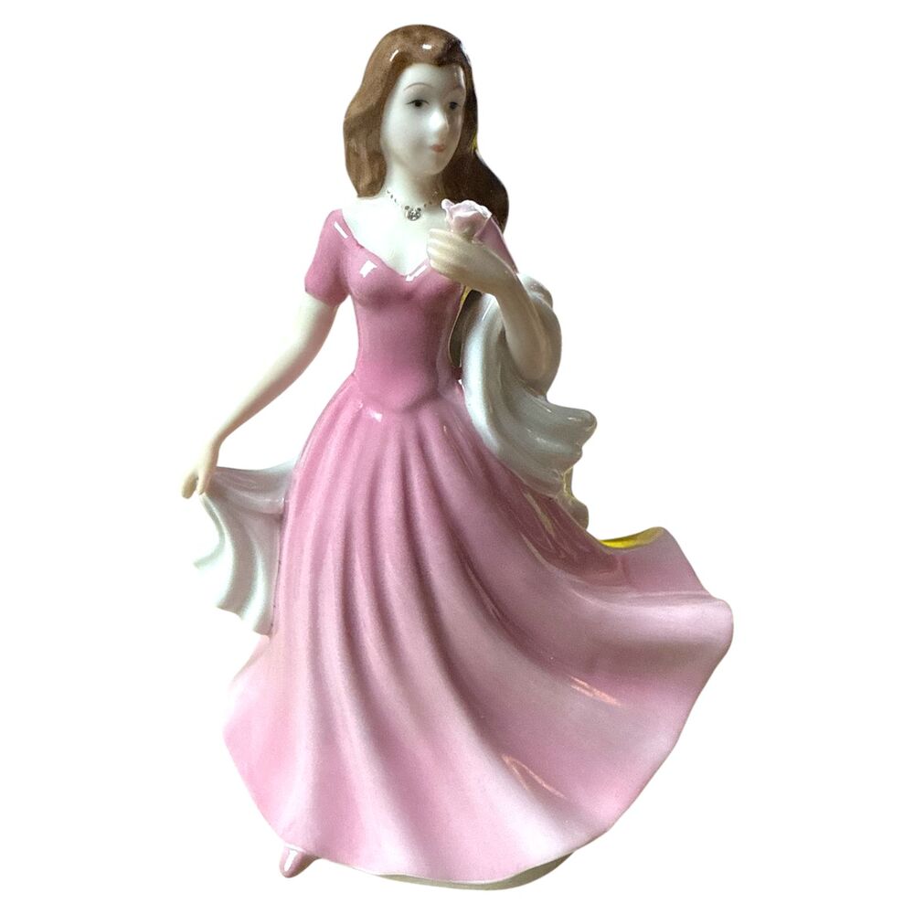 Leonardo Collection Princess Music Box Figurine Pink Dress Spinning 7”